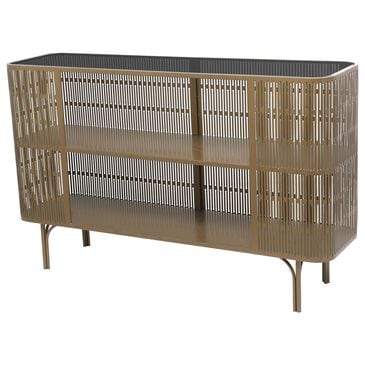 Maple and Jade Art Deco Console Table in Gold, , large