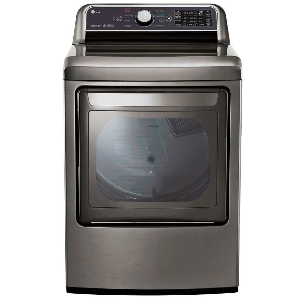 LG 7.3 Cu. Ft. Rear Control Front Load Dryer in Graphite Steel , , large