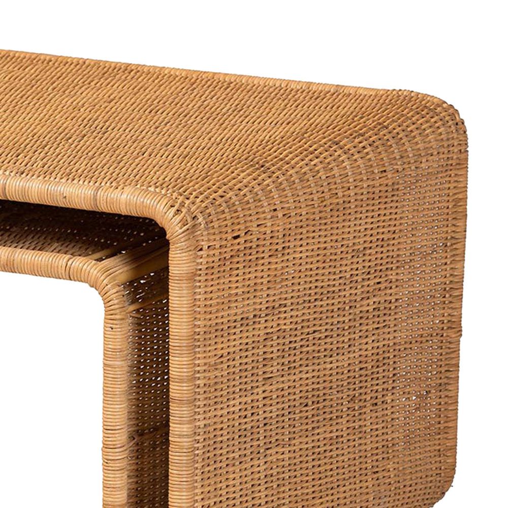 Baxton Studio Nevada Coffee Table in Light Honey, , large