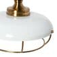 Creative Coop Presley 1-Light Semi-Flush Mount with Navy Blue Shade in Brushed Brass, , large