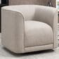 Emerald Home Furnishings Whirlaway Swivel Accent Chair in Beige, , large