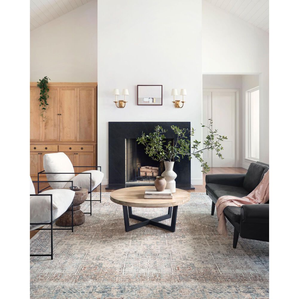 Chris Loves Julia x Loloi Jules 7&#39;6&quot; x 9&#39;6&quot; Natural and Ocean Area Rug, , large