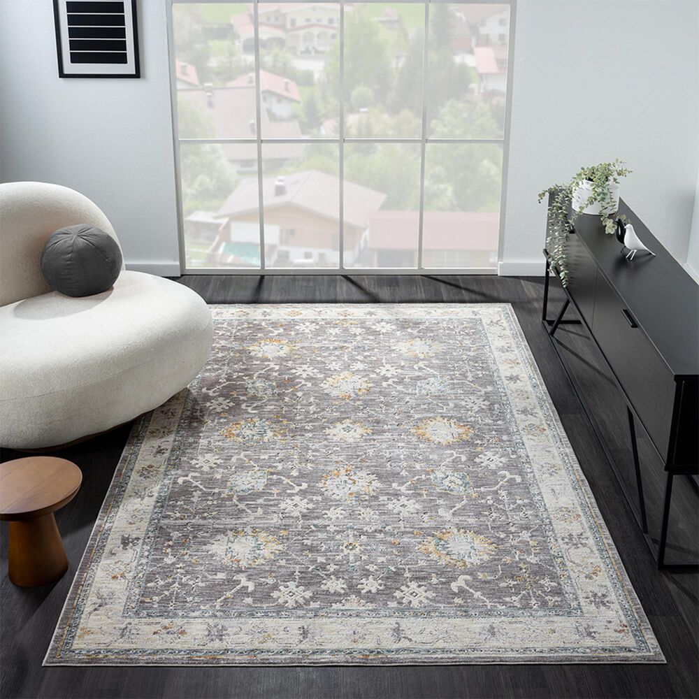 L&amp;R Resources Allure 82473GML Gray and Blue 9&#39; x 12&#39; Area Rug, , large