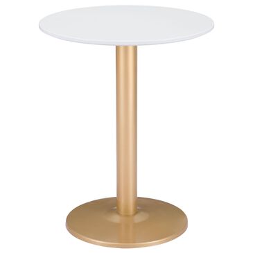 Zuo Modern Alto Bistro Table in White/Gold, , large