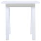Hearth and Haven Selma Outdoor End Table with Slatted Top and Curved Legs in White, , large