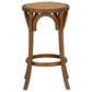 Linon Home Decor Rae Rattan Counter Stool in Rich Walnut, , large
