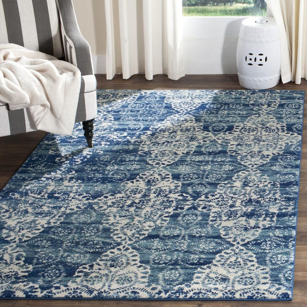 Safavieh Evoke EVK266F 10&#39; x 14&#39; Royal and Ivory Area Rug, , large