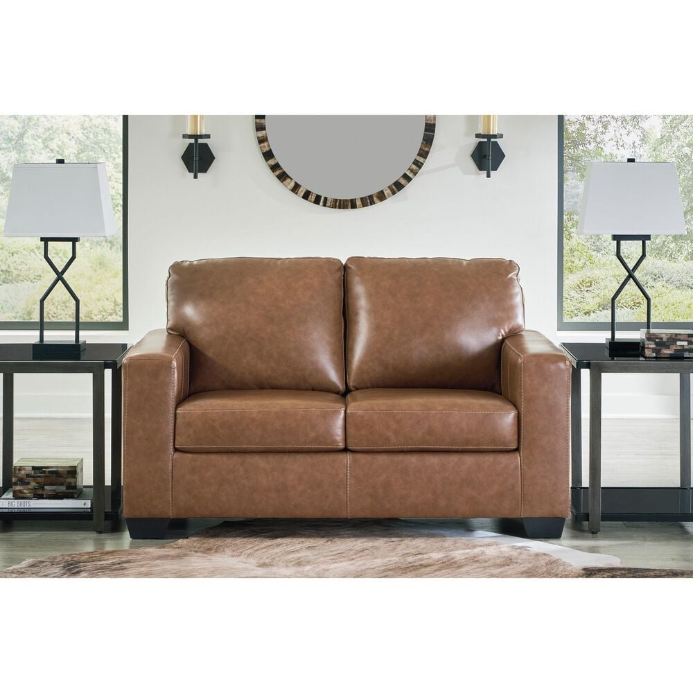Ashley Bolsena Stationary Loveseat in Caramel, , large