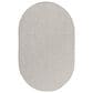 Nourison Courtyard Ivory and Silver 6" x 9" Oval Indoor/Outdoor Area Rug, , large
