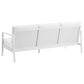 Linon Home Decor Holland Outdoor Sofa with White Cushions in White, , large