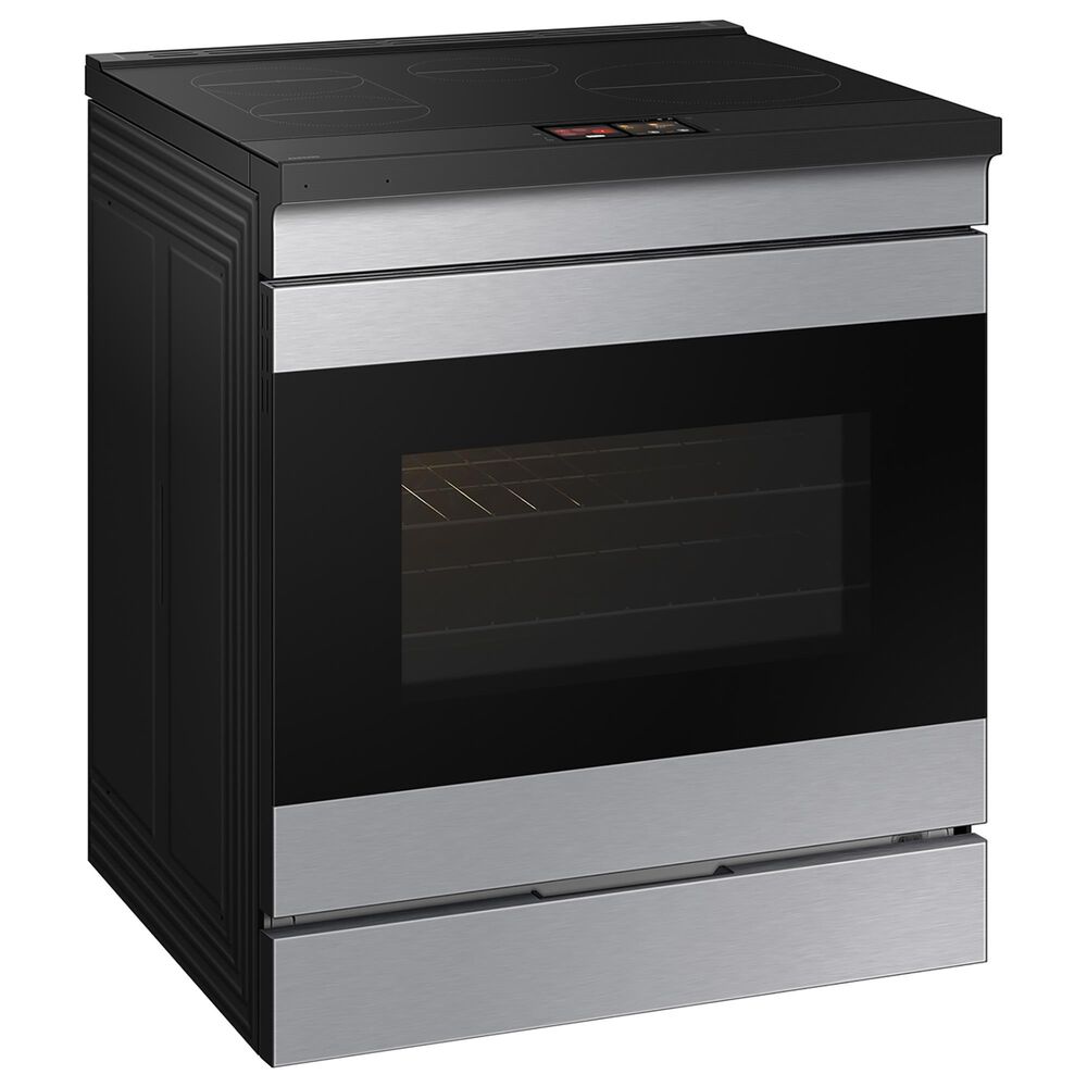 Samsung Bespoke Bespoke 6.3 Cu. Ft. Smart Slide-In Induction Range with AI Hub in Stainless Steel, , large