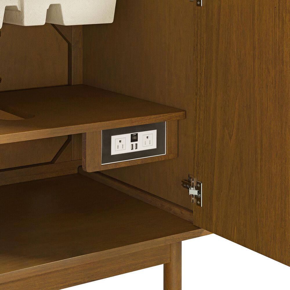James Martin Laurent 30" Single Bathroom Vanity in Honey Oak with 3 cm Parisien Bleu Silestone Top and Rectangular Sink, , large