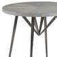 Artistica Metal Alfie End Table in Antique Iron, White and Gray, , large