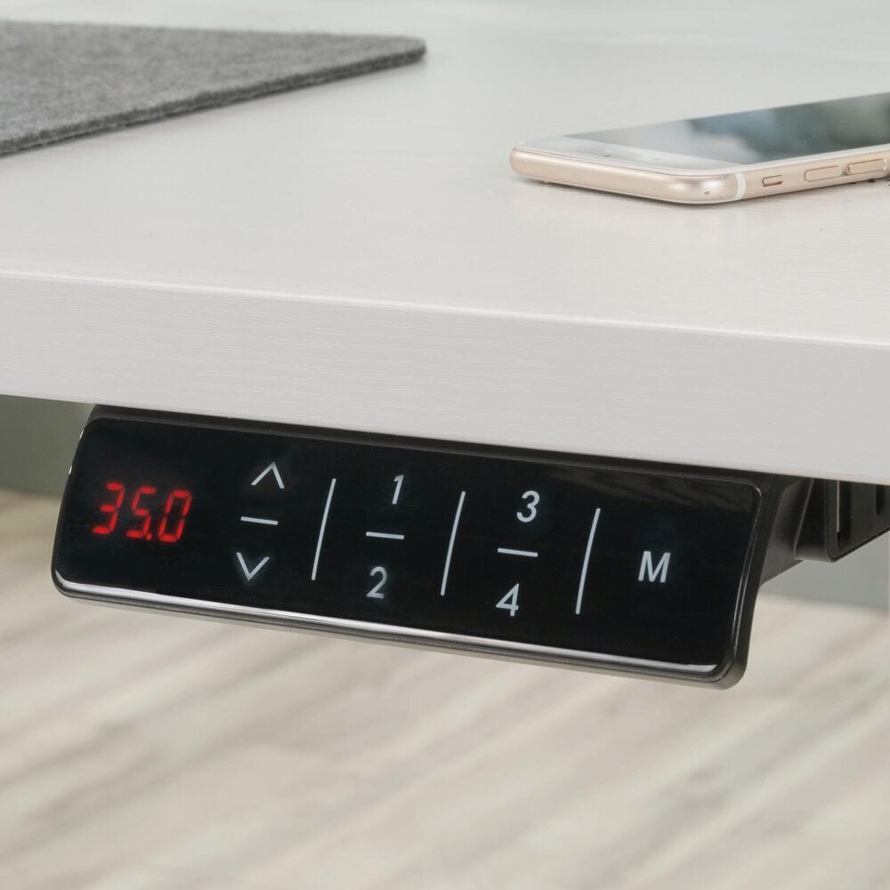 Sauder 60" Sit/Stand Desk in White, , large