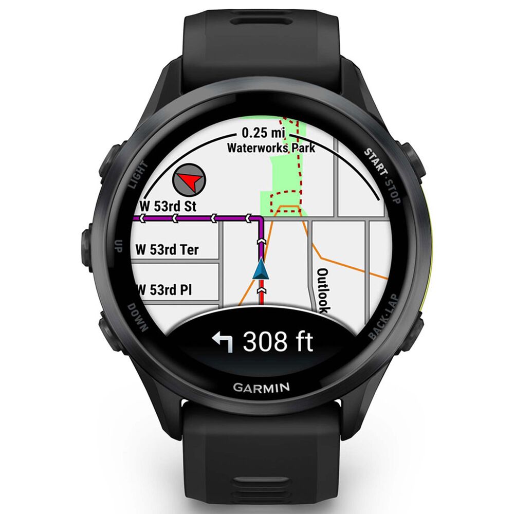 Garmin Forerunner 970 47 mm Carbon Gray DLC Titanium Case with Black and Translucent Whitestone Band, , large