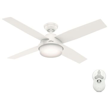 Hunter Dempsey 52" Outdoor Ceiling Fan with Lights in Fresh White, , large