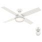 Hunter Dempsey 52" Outdoor Ceiling Fan with Lights in Fresh White, , large