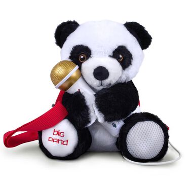 Singing Machine Sing Along Crew Big Panda Plush Karaoke Machine in Black and White, , large