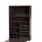 Baxton Studio Millard Wall Mount Folding Desk in Dark Brown, , large