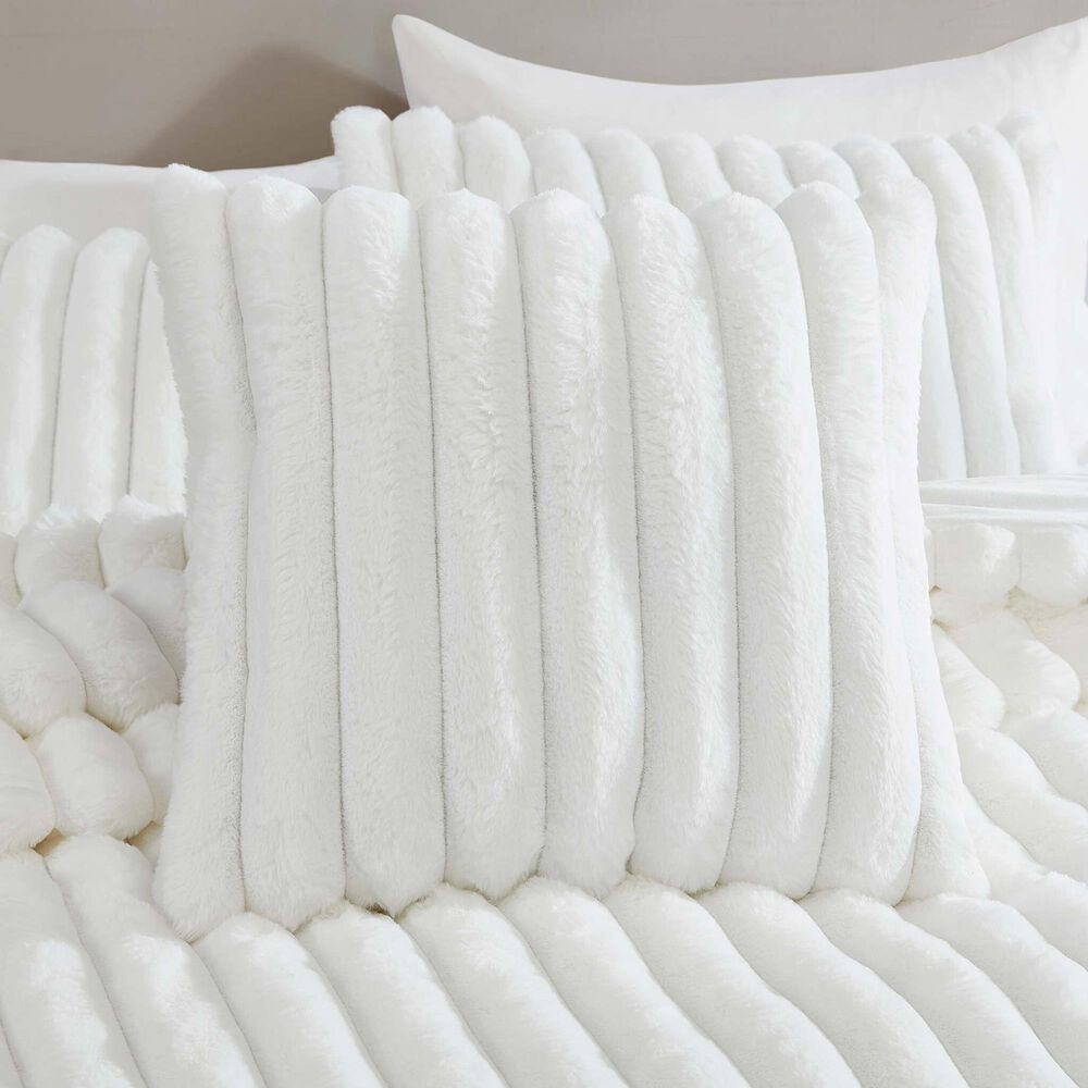 Hallmart Collectibles Ethan 20" x 20" Square Throw Pillow in White, , large