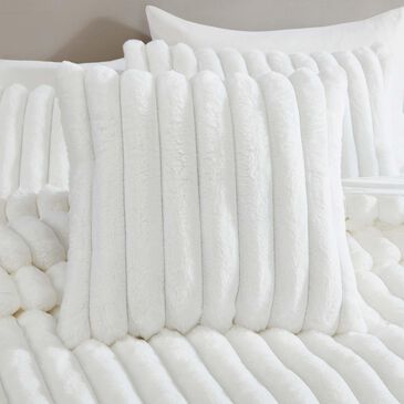 Hallmart Collectibles Ethan 20" x 20" Square Throw Pillow in White, , large