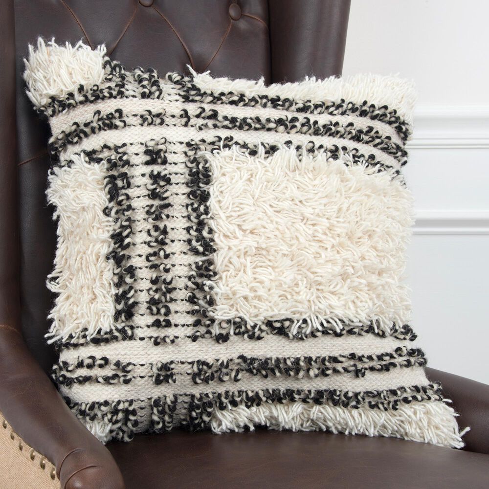 Rizzy Home Stripe 20" Pillow Cover in Natural, , large