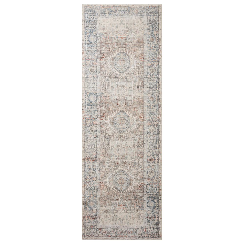 Chris Loves Julia x Loloi Jules 2&#39; x 5&#39; Natural and Ocean Area Rug, , large