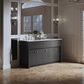 Kohler Alouette 60" Double Bathroom Vanity in Ferrous Grey with 2 cm White Quartz Top and Rectangular Sinks, , large