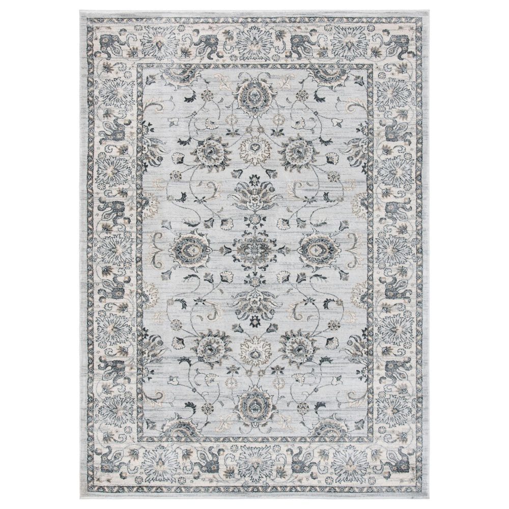 Safavieh Isabella 8" x 10" Light Gray and Cream Area Rug, , large