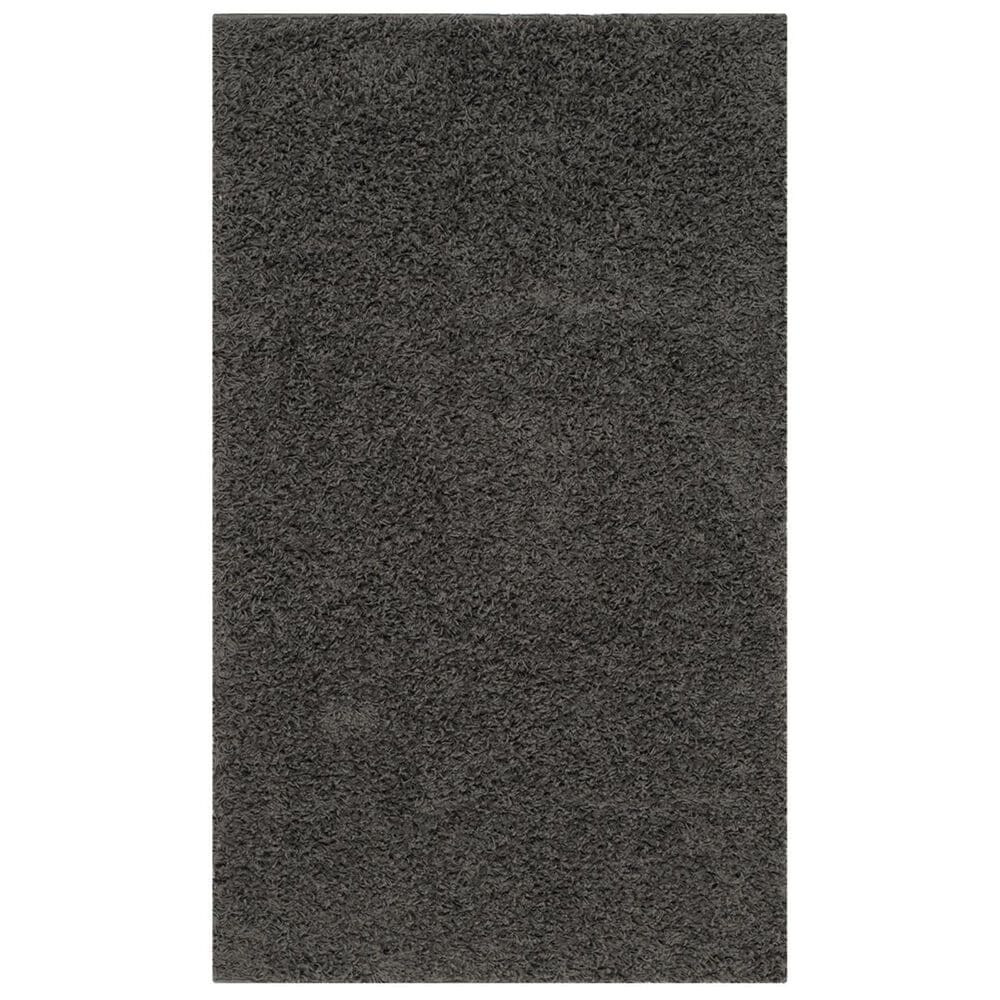 Safavieh Athens Shag SGA119C-3 3" x 5" Dark Grey Area Rug, , large