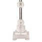 Maple and Jade 30" Metal Stacked Crystal Table Lamp with Dual Shades in Silver and Clear, , large