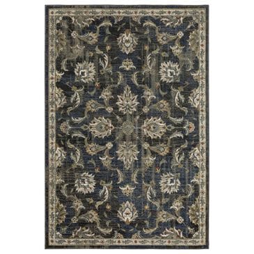 Oriental Weavers Venice Salerno 6"7" x 9"2" Charcoal and Blue Area Rug, , large