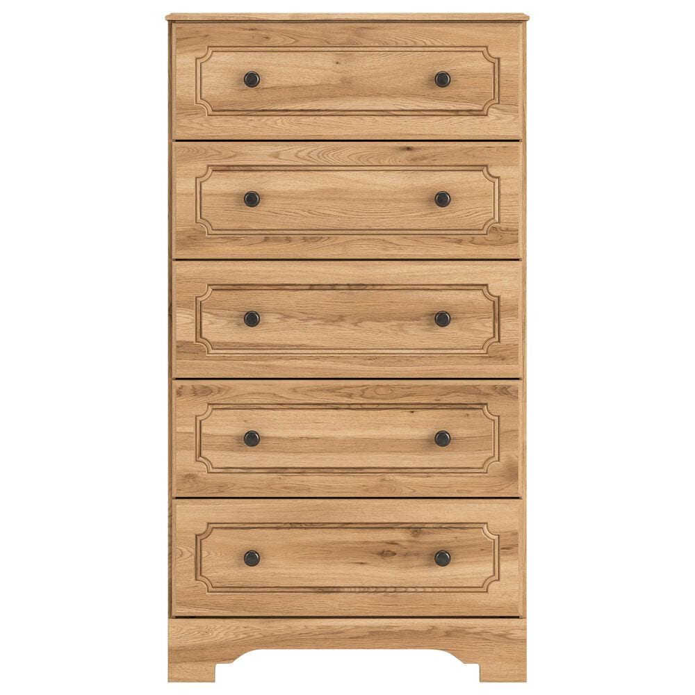 Ashley Aleaport 5-Drawer Chest in Warm Brown, , large