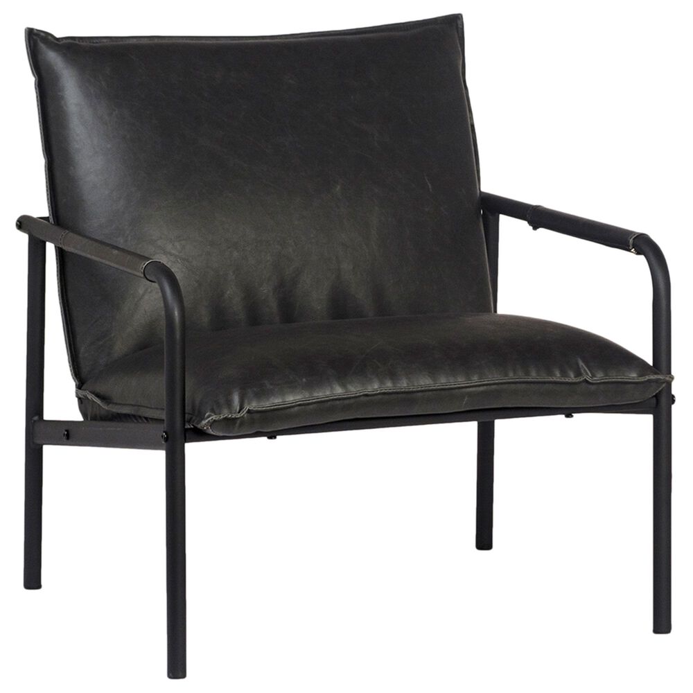 Blue Sun Designs Debno Occasional Chair in Black Faux Leather, , large