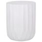 Hearth and Haven Outdoor Round End Table with Inverted Scallop Edge in Antique White, , large