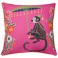 Flair Industries 24" Square Cheetah Print Decorative Double Sided Throw Pillow in Brown and Pink, , large