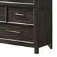 Crown Mark Ethel King Bed with Dresser and Nightstand in Dark Brown, , large