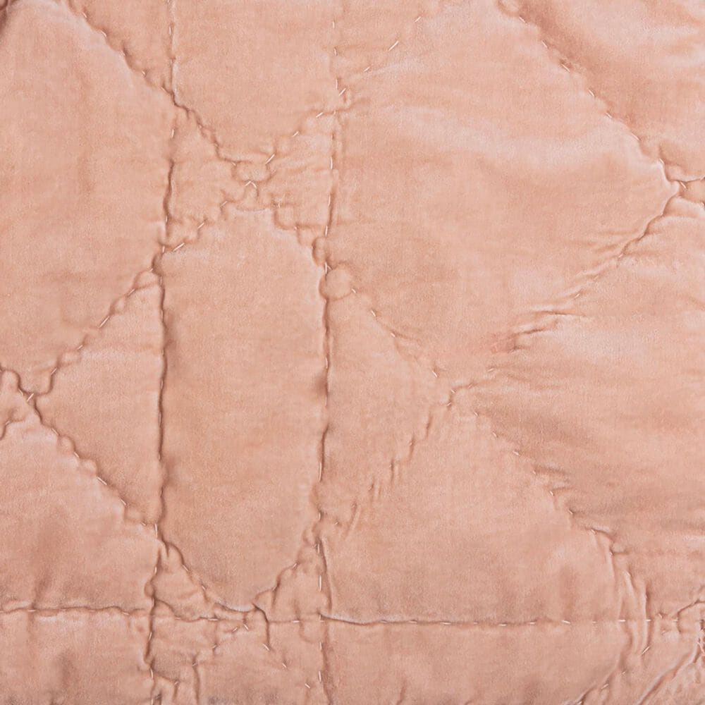 Timberlake 3-Piece Velvet Queen Quilt Set in Pink, , large