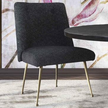 Tov Furniture Batik Linen Dining Chair in Black, , large