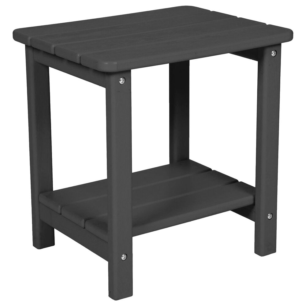 Hearth and Haven 3-Piece Outdoor Folding Adirondack Chair Set with Side Table in Gray, , large