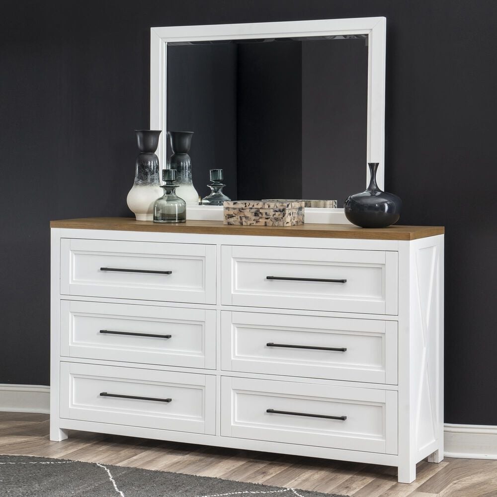 Legacy Classic Franklin Dresser Mirror in Natural White, , large