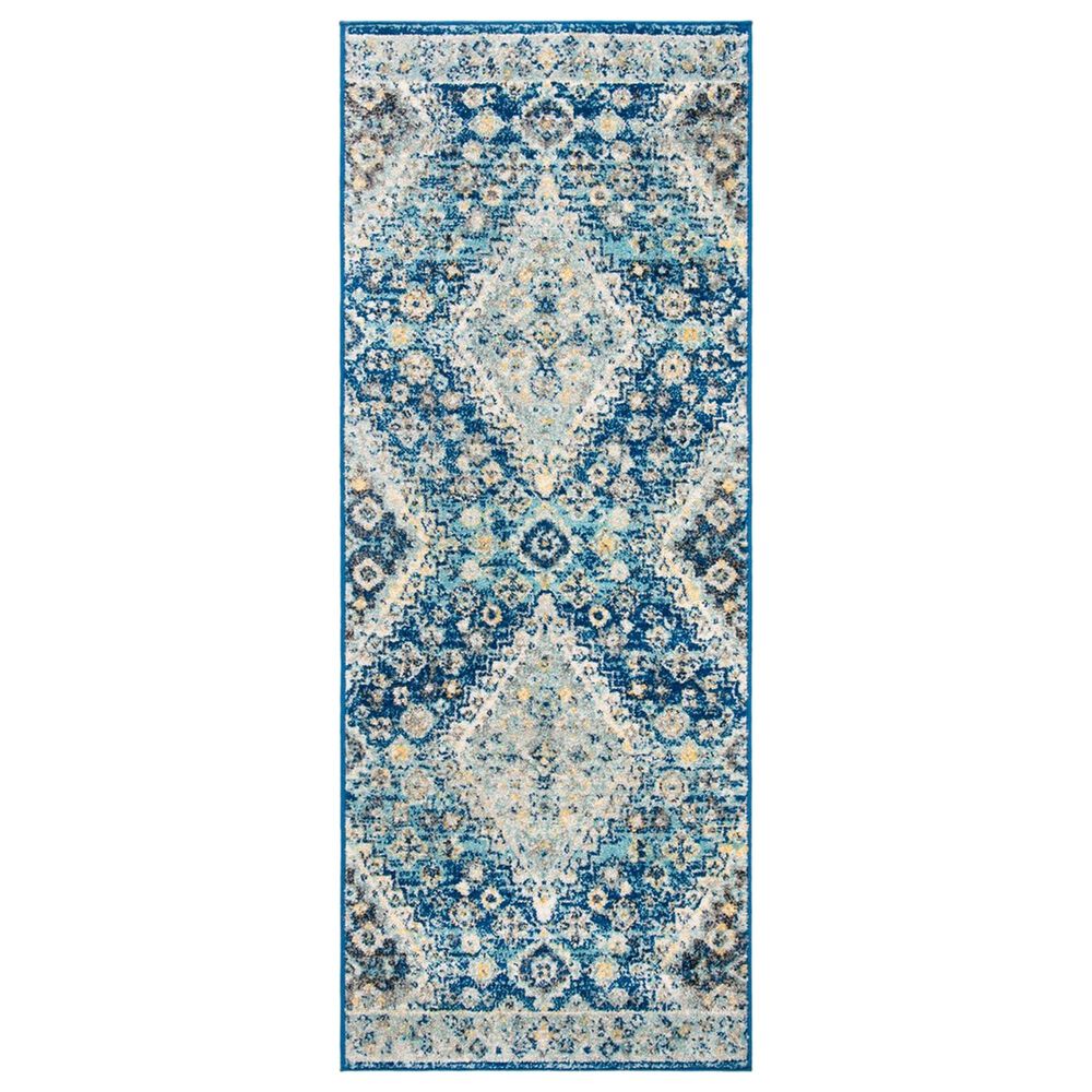 Safavieh Madison MAD616N 2"3" x 6" Navy and Creme Runner, , large