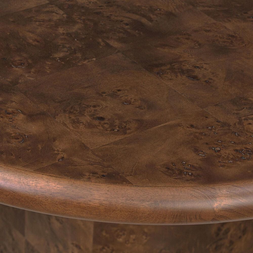 Four Hands Malko Dining Table-Dark Brown Mappa Burl-Dark Brown Rubberwood, , large