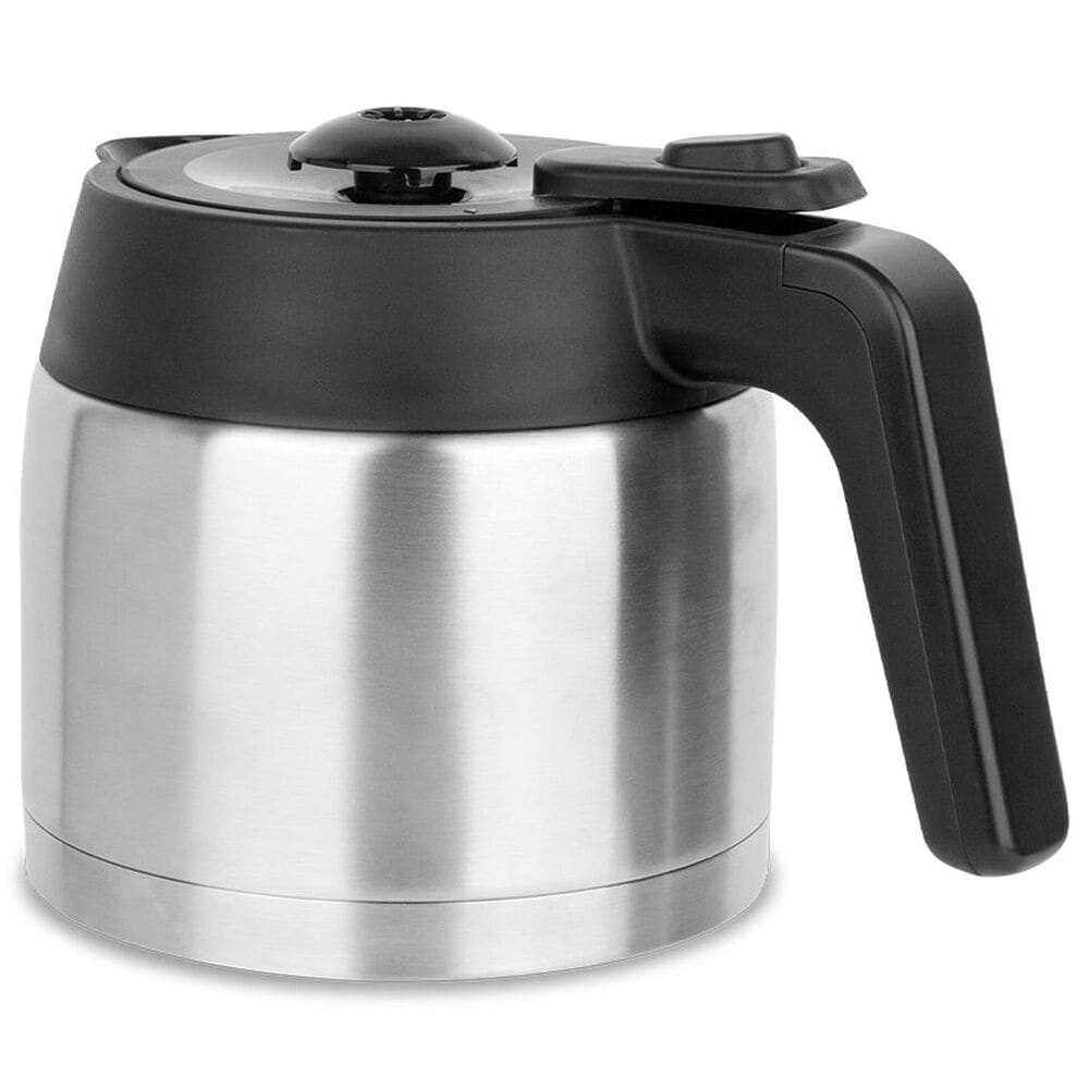 Jura 10-Cup Thermal Replacement Carafe with Lid for Model 496.05 in Stainless Steel and Black, , large