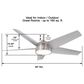 Minka-Aire Chubby 58" Smart Indoor/Outdoor Ceiling Fan in Brushed Nickel Wet, , large