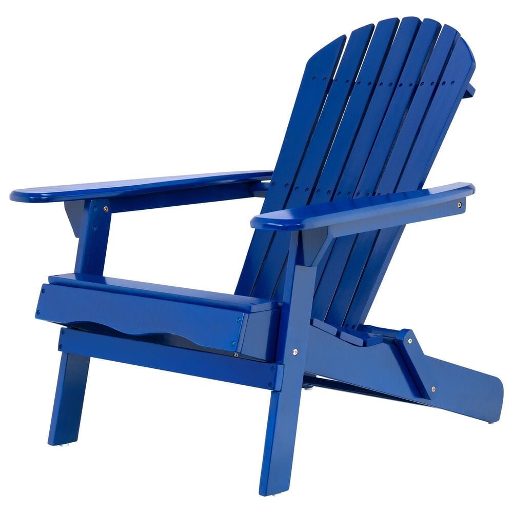 Hearth and Haven Malibu Outdoor Folding Adirondack Chair in Blue, , large