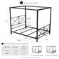 Furniture of America Rosadale Full X-Cross Canopy Bed in Black, , large
