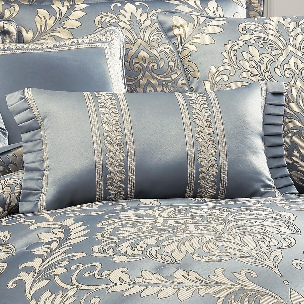 J. Queen New York Lorenzo 12&quot; x 20&quot; Lumbar Pillow in Blue, , large