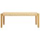 Hearth and Haven Angie Outdoor Bench in Teak and Light Brown, , large
