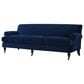 Jennifer Taylor Home Alana Lawson Stationary Sofa in Navy Blue Velvet, , large